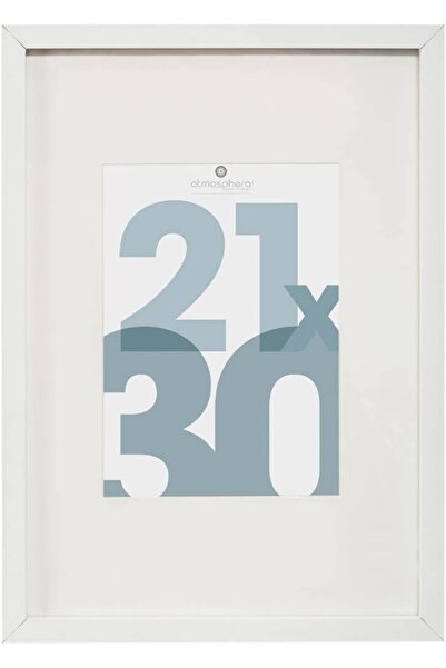 erorex إطار صورة خشبي مستطيل الشكل من مانو، أبيض، 21 × 30 سم