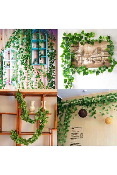 erorex Artificial Ivy Leaf 5 Pcs Strands Hanging Ivy Vines Garland Fake Vine Leaves Fake Plants For