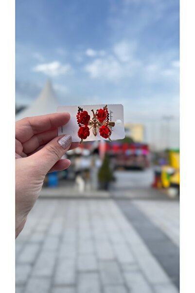 Toka Perisi Metal Red Rose Swinging Yarmagül Clip Buckle