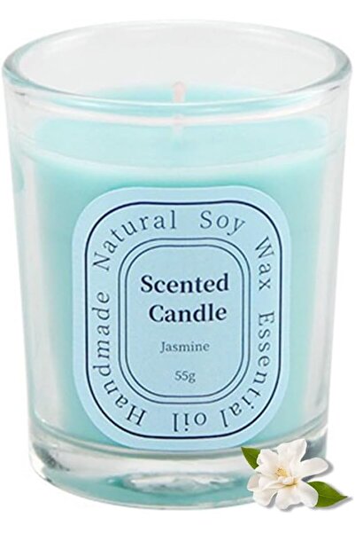 erorex شموع معطرة، جرة عطرية، معطر جو، ديكور منزلي ومكتبي، 55 جرام، برائحة الياسمين