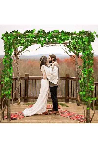 erorex Elf 12 Pack 82 Feet Artificial Ivy Garland Ivy Garland Fake Vine Uv Resistant Green Leaves Fake