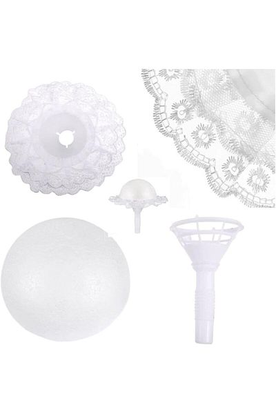 erorex 2 Set Bridal Flower Bouquet Holder Foam Floral Handle Artificial Floral Arrangement Foam Kit For