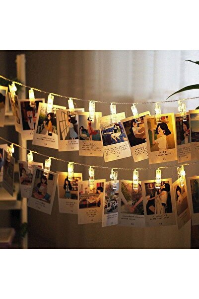 erorex Led Photo Clips String Lights Battery Operated Fairy String Lights With 20 Clips For Hanging Photos