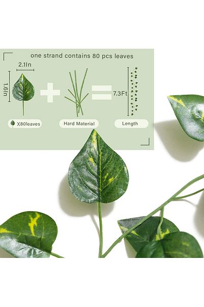 erorex Artificial Ivy Leaf Plants Vine 12 Strands 84 Feet Artificial Garlands Fake Foliage Flowers Hanging