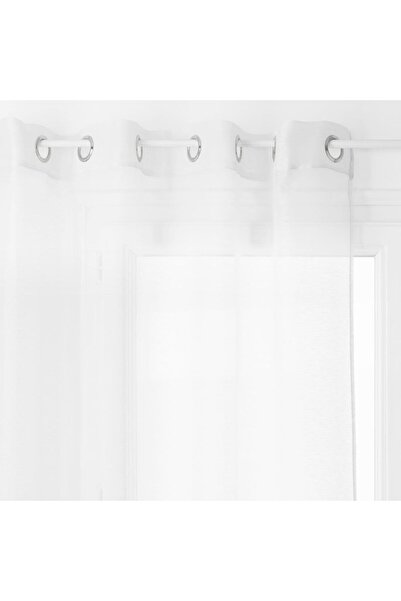 erorex Homemaison End Plain Curtain With Eyelets Polyester White 240 X 135 Cm