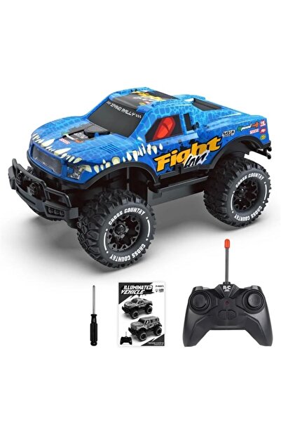 MEGA 1:20 Fight Kumandalı Full Fonksiyon Işıklı Araba Kamyonet Mavi