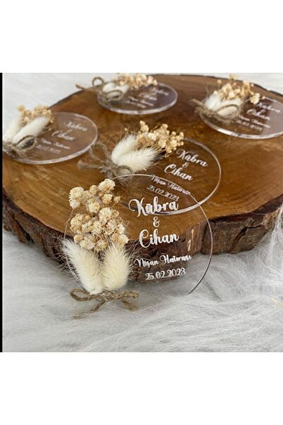 diaeventdesign Söz-Nişan-Nikah Pleksi Magnet Hediyeliği 50'li