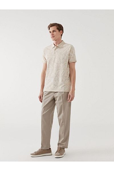LC Waikiki Polo Neck Short Sleeve Patterned Pique Men's T-Shirt
