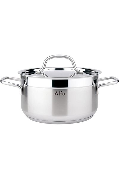 Alfa 6 PC 18/10 Cr-Ni STAINLESS STEEL COOKWARE SET (26cm+28cm+32cm)