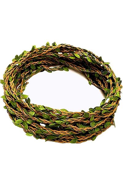 erorex 10M Artificial Vine Fake Foliage Leaf Plant Garland Rustic Jungle Vines With Twine For Wreath