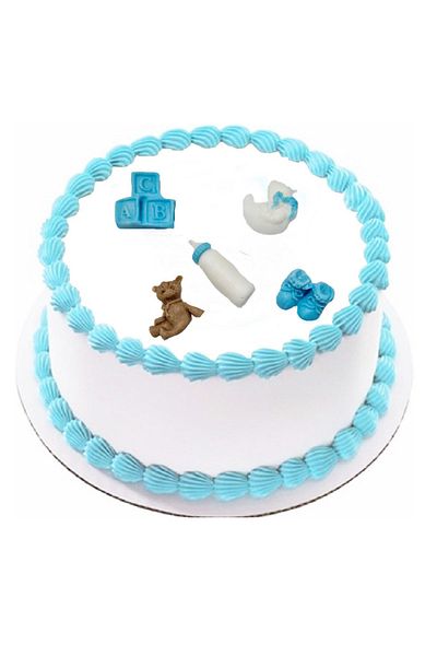Pasta9 Baby Boy Cake Figure Blue - in Sugar Dough