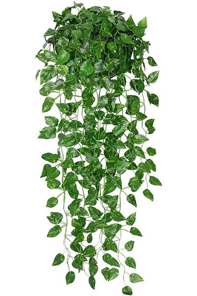 erorex 12 Piece 2.2M Artificial Ivy Green Rattan Fake Vines Hanging Plants Backdrop For Room Bedroom Wall