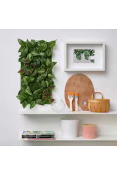 erorex Artificial Plant Wall Mounted Outdoor Green Lilac 26X26 Cm