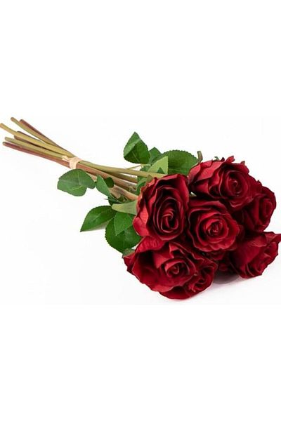 erorex Artificial Rose Flowers Long Suitable For Many Parties 35X25X32 Red