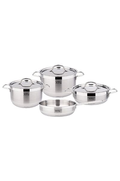 Alfa RON 7PCS  18/10 Cr-Ni STAINLESS STEEL COOKWARE SET