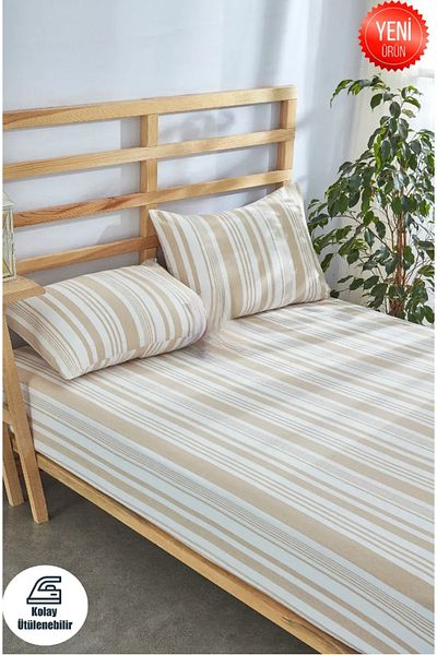 Sdream Elastic Line Bed Sheet Set: Cotton Pillowcases - Single/Part - Battal