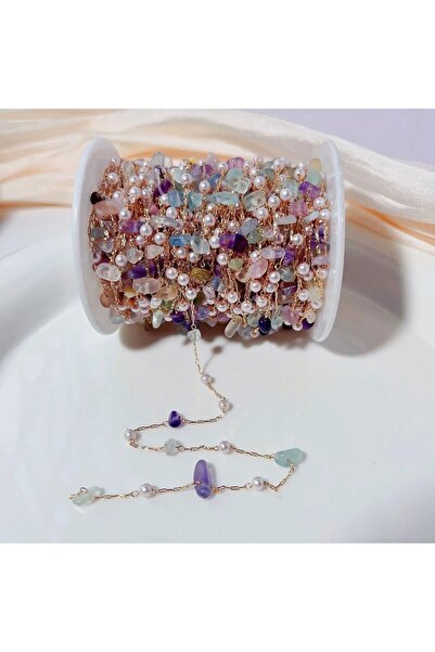 Choice مزيج الألوان - KC Gold 1 متر/مجموعة من حبات الحجر غير المنتظمة سلسلة ن...