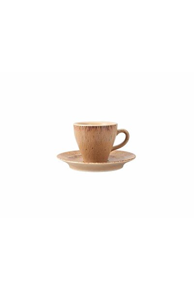 Porland Stoneware Nature Coffee Cup with Saucer 75cc