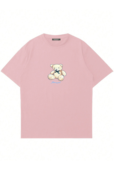 Mad&Calf Ženska majica sa teddy printom i okruglim izrezom, model Just A Girl