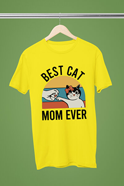 MAGORS NAJLEPŠA MAJICA SA KRATKIM RUKAVIMA SA TISKOM "MAČKA MAMA" PA Pamuk OV...