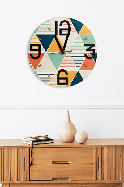 Artavessa Dekoratif Ahşap Mdf 3d Efektli 5mm Duvar Saati - Model 23