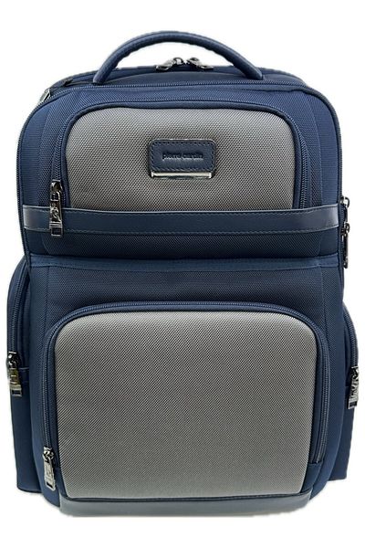 Pierre Cardin حقيبة ظهر للكمبيوتر المحمول باللون الأزرق الداكن 01pc00300-l