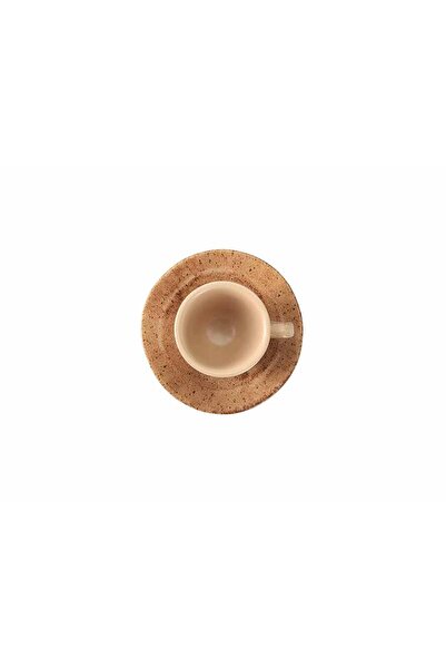 Porland Stoneware Nature Coffee Cup with Saucer 75cc