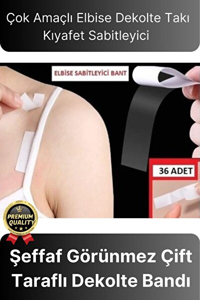 Svein Çok Amaçlı Görünmez Çift Taraflı Dekolte Vücut Yapışkanlı Şeffaf Elbise...