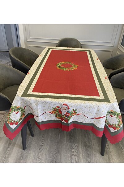 yok yok evim eve dair her şey Yılbaşı Noel Baba Desenli Masa Örtüsü