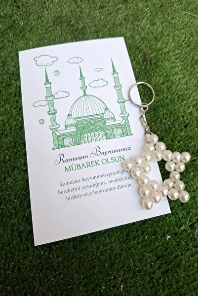 Emtory Home 10 Adet Ramazan Bayramı Hediyesi - İnci Yıldız Anahtarlık - Bayra...