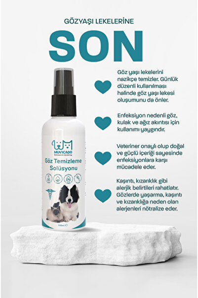 muvicado Kedi Köpek Göz Kulak Ağız Bakım Solüsyonu Yüz Deri Temizleme Hijyen Spreyi 100 ml