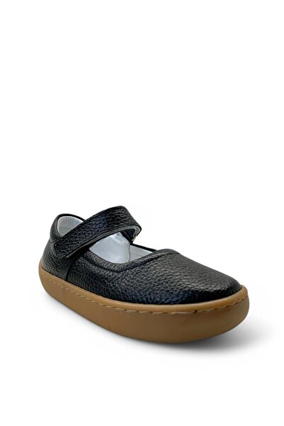 Tuğba Ortopedi 216 Ortopedik % 100 Hakiki Deri Kız Çocuk Okul Öncesi Siyah Rahat Babet