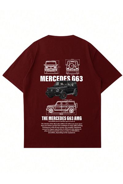 Mad&Calf Μπλουζάκι Unisex Mercedes G63 με στάμπα με λαιμόκοψη