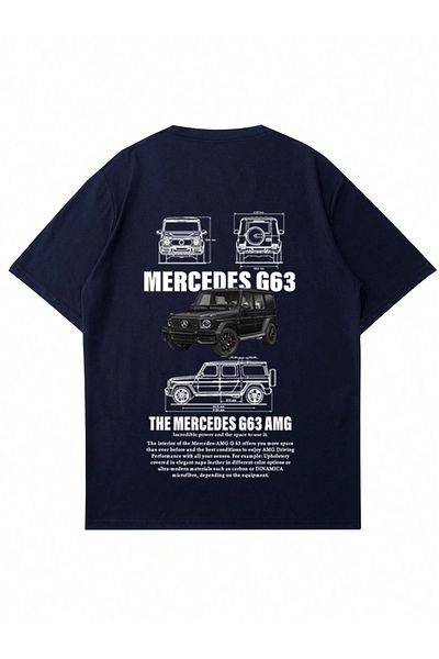 Mad&Calf Μπλουζάκι Unisex Mercedes G63 με στάμπα με λαιμόκοψη