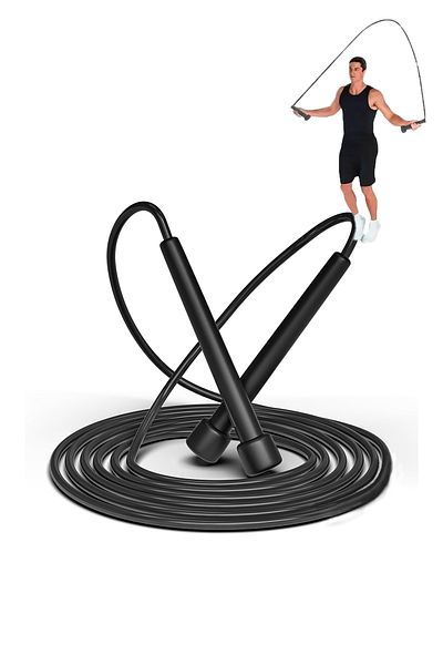 COZY SENSE Professional Sports Skipping Rope Black to Get Rid of Spinach Terasin at Home and Sunlight