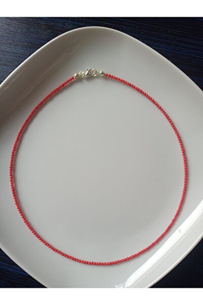 Mudita Tasarım 2 mm küre kesim İtalyan mercan kolye