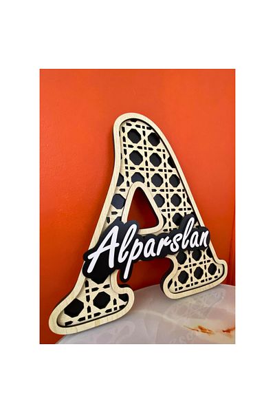 WoodenZoo Gift Letter Model Hazeran Wooden Hospital Baby Door Ornament, Wall Ornament