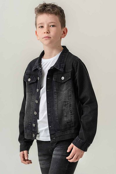 Gold Class Kidswear Дънково момчешко яке с двоен джоб и копчета