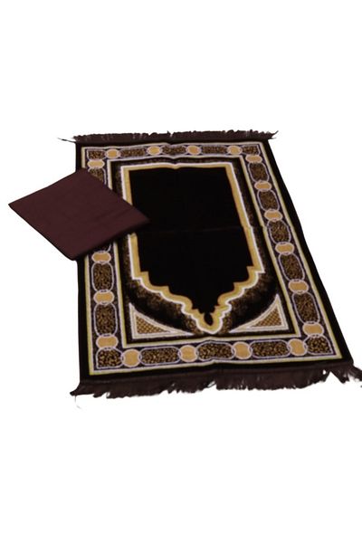 smart home Turkish Quilted Prayer Rug With Jalal In Embossed Quilted Islamic Graphic Design