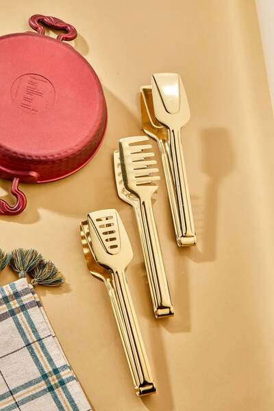 Milenay Set of 3 Decorative Serving Tongs - Elegance and Functionality Together