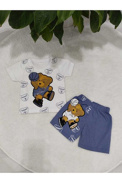 Store Cute Basketball Boy Summer Short Sleeve Set