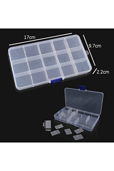 Choice 15 Grids Clear 1 10Grids 15Grids Plastic Organizer Storage Container J...