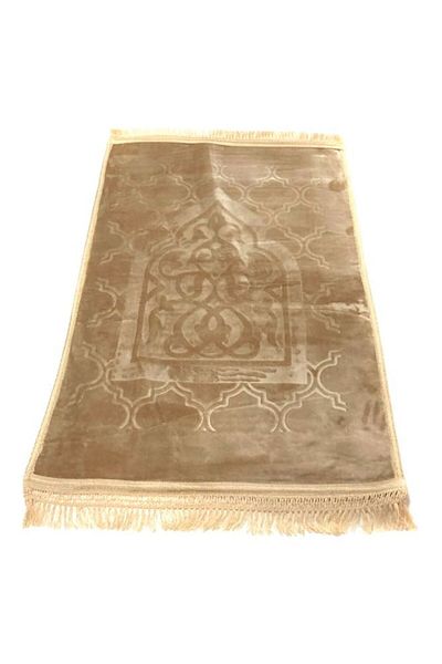 smart home Velvet Prayer Mat Brown/Gold 80x118cm