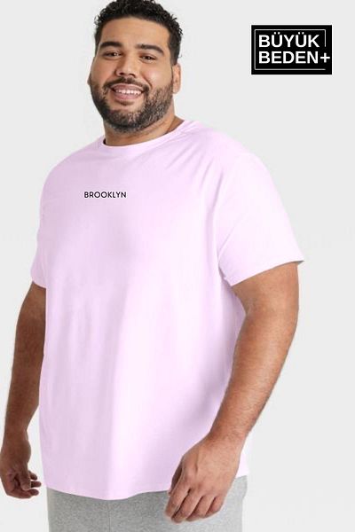 Superlife Ανδρικό μπλουζάκι μεσαίου μεγέθους Superlife με στάμπα Brooklyn με λαιμόκοψη