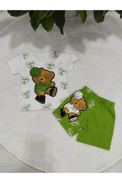 Store Basketball Bear Boys Summer Short Sleeve Set