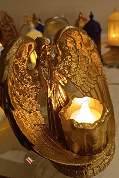 a life in games Dekoratif Kanatlı Melek Led mumluk (Tealight led Mum hediyeli...