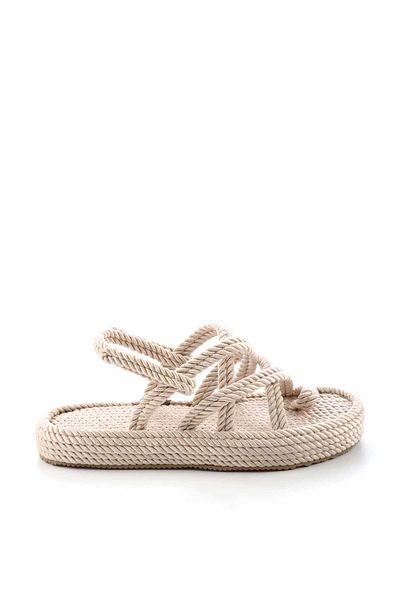 Bambi Cremefarbene Damensandalen K 05787020476