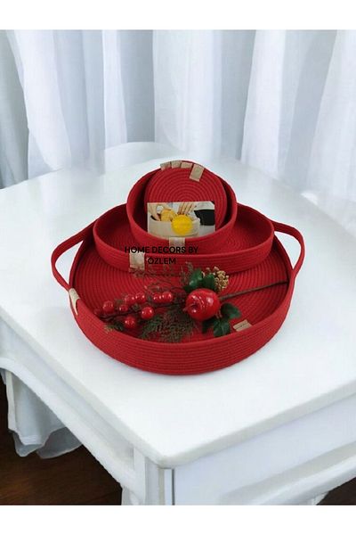 home decors by özlem 6-Person 15-Piece American Service Charger Set Wicker Basket Plate Mat Coaster