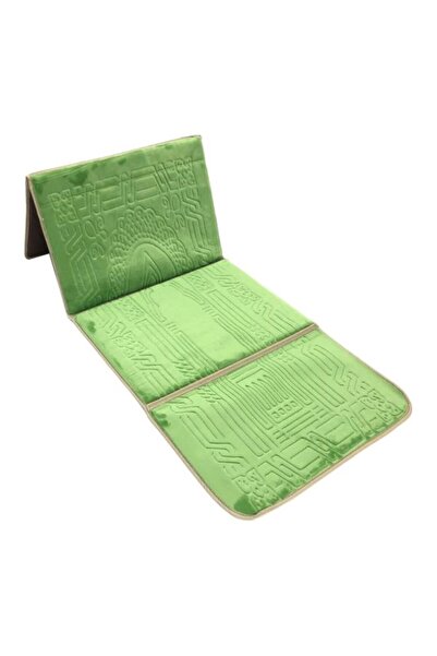 smart home سجادة صلاة قابلة للطي 2 في 1 مع مسند ظهر - أخضر 110×54 سم