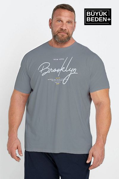 Superlife Ανδρικό μπλουζάκι με λαιμόκοψη με στάμπα Brooklyn Superlife SPR25BTS12